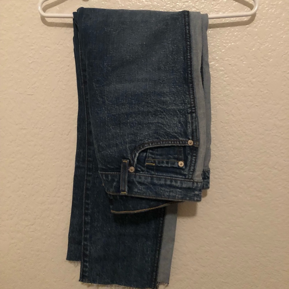 Two toned boyfriend jeans